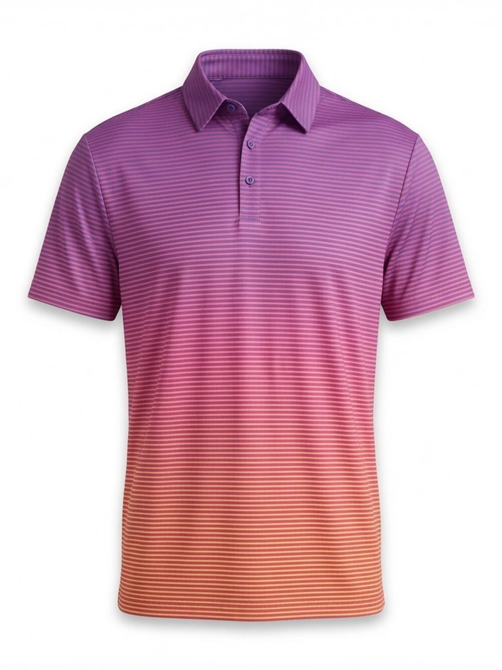 NEW Birdie Bound Men's Pink Striped Medium Golf Polo